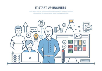 It start up business. Effective planning, teamwork, new business.