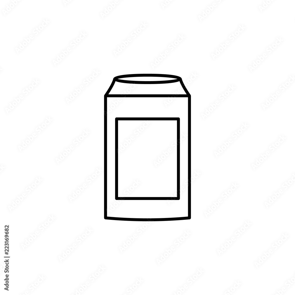 Poster can of cola concept line icon. simple element illustration. can of cola concept outline symbol desig