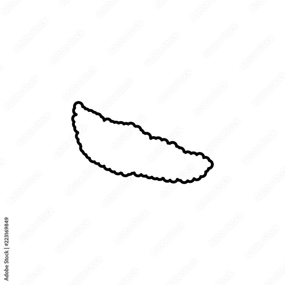 Poster nuggets concept line icon. simple element illustration. nuggets concept outline symbol design from f