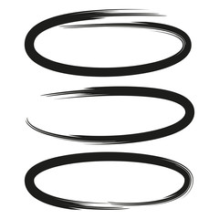 grunge circles, brush line circles