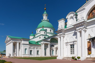 Fototapeta na wymiar Spaso-Yakovlevsky Monastery on a summer sunny day. Gold ring of Russia. Rostov, Russia.