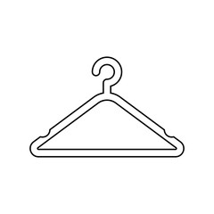 Clothes Hanger Line Icon.Vector Illustration