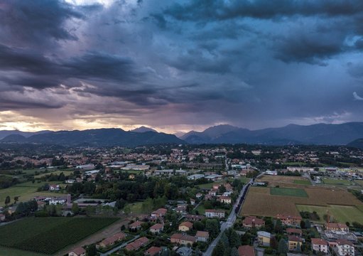 Clouds and mountains colors