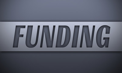 Funding - word on silver background