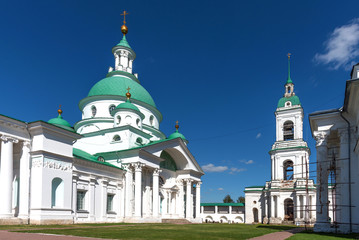 Fototapeta na wymiar Spaso-Yakovlevsky Monastery on a summer sunny day. Dimitrievsky Cathedral. Gold ring of Russia. Rostov, Russia.