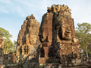Ancient sculptures in Angkor Wat Cambodia