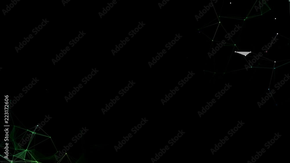 Poster developing elements in the corners of the screen.3d rendered abstract plexus shapes. connection and 