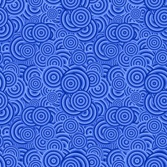 Fototapeta na wymiar Blue abstract geometrical circle pattern design background - color vector illustration with concentric circles