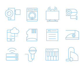 smart device icons, gadget icons