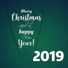 Typografische Weihnachtskarte mit 3D-Effekt: Merry Christmas