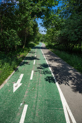 Obraz premium Bicycle road in the park