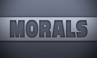 morals - word on silver background