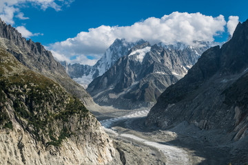 The Mer de Glace (Sea of Ice) is the largest glacier in France, 7km long and 200m deep and is one of the biggest attractions in the Chamonix Valley.