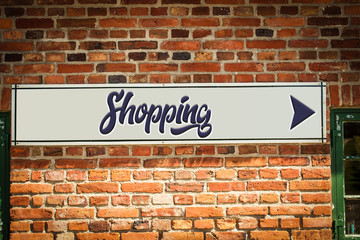 Schild 318 - Shopping
