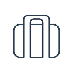 Travel bag icon . line art Vector illustration