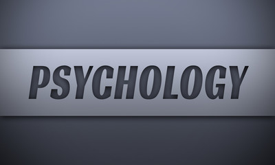 psychology - word on silver background