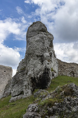 rocks near the Ogrodzieniec castle in southern Poland