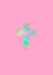 Colorful Halloween cross background