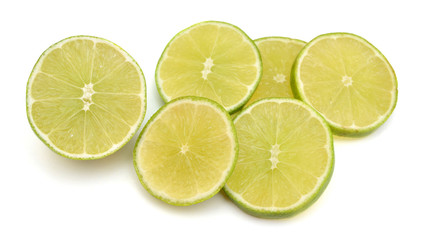 Abstract background with citrus-fruit of lemon slices. Close-up. Studio photography.