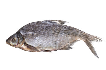 Sun dried bream on a white background