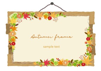 秋の看板フレーム