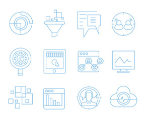 web and seo icons set for web and mobile UI