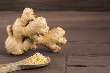 Ginger root and ginger powder