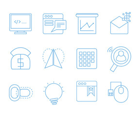 web and seo icons set for web and mobile UI