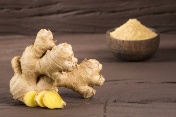 Ginger root and ginger powder