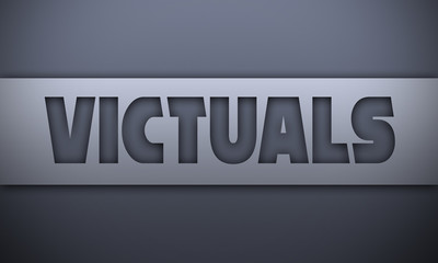 victuals - word on silver background