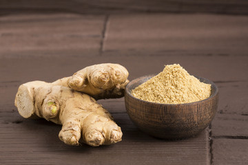 Ginger root and ginger powder