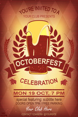Oktoberfest Beer Barley and wheat banner