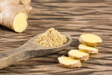 Ginger root and ginger powder