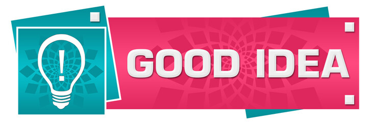 Good Idea Pink Turquoise Circular Floral Horizontal 