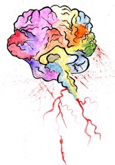 Fototapeta premium Human brain art