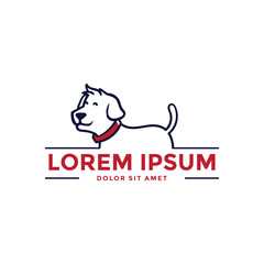 Half Body Dog Side View Face Left - Frame Text