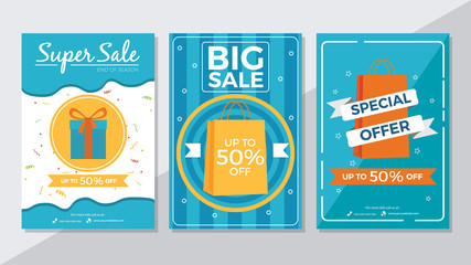 Super Sale, Big Sale and Special Offer Flyer Template