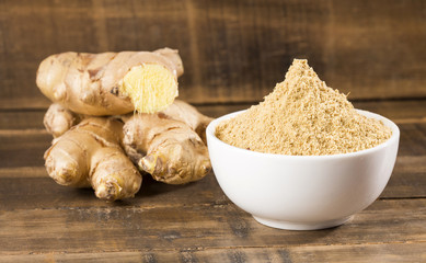 Ginger root and ginger powder