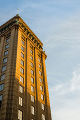Artistic tower building in stockholm