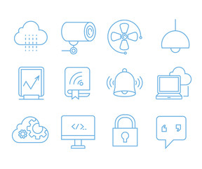 internet of things concept icons set, iot icons