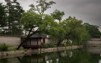 Pond inside gyeongbokgung palace