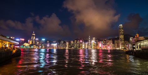 Fototapeta na wymiar Hong Kong Show de luces