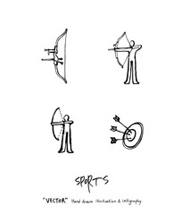 스포츠 포스터 / 손으로 그린 스포츠 그림