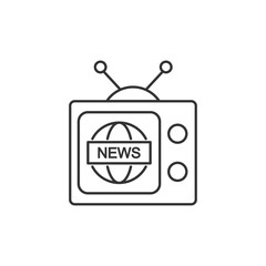 TV news vector icon
