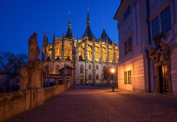 Fototapeta na wymiar Saint Barbora catherdral and Jesuit college in Kutna Hora, Czech republic