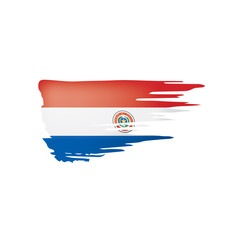 Paraguay flag, vector illustration on a white background.