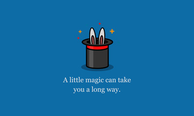 A little magic can take you a long way Motivational Quote Poster Design