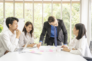 Entrepreneurs and business people conference in modern meeting room,business concept.