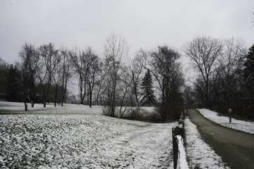 Nature Trail in Canton, Ohio During Winter