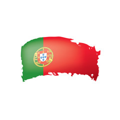 Portugal flag, vector illustration on a white background.